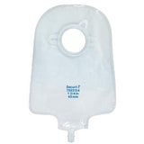 Transparent ostomy bag with round opening and bottom drain, size 1-3/4 inch 45mm