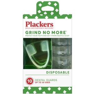 Pack of Plackers Grind No More disposable dental guards for teeth protection at night