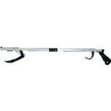 Long reach grabber tool with ergonomic grip handles for mobility and daily living assistance
