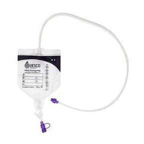 Vesco enteral feeding bag with attached tubing for medical supply and home care use