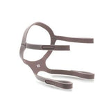 Brown CPAP headgear strap for sleep apnea mask, adjustable and lightweight design.