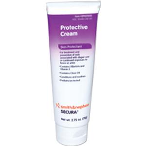 Protective cream tube for skin, medical supplies for chronic condition care, white and purple packaging