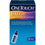 OneTouch Ultra Control Solution box with two vials for glucose test strip accuracy