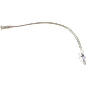 Transparent medical extension tube with connectors for home healthcare use