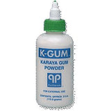 K-Gum Karaya Gum Powder bottle with green cap for medical skin care