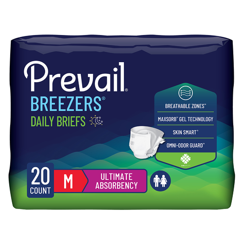 Prevail Breezers Brief, Ultimate Absorbency, Size Medium
