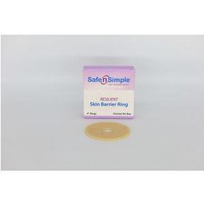Safe n Simple resilient skin barrier ring with product box, medical supply for skin protection