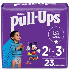 Huggies Pull-Ups training pants 2T–3T, purple pack with Disney Mickey Mouse, 23 count