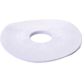 White medical donut cushion with central hole for pressure relief and comfort