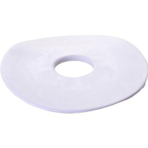 White medical donut cushion with central hole for pressure relief and comfort