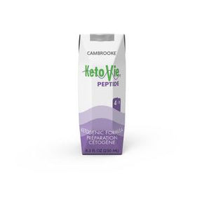 KetoVie Peptide ketogenic formula carton for medical nutrition, 8.5 fl oz size.