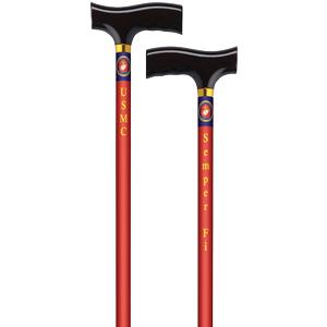 Straight Cane With Fritz Handle, Us Marine