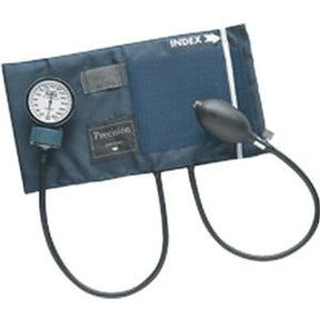 Manual blood pressure cuff with gauge and inflation bulb for home medical use