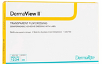DermaView II transparent film semipermeable adhesive dressing box, sterile, latex-free