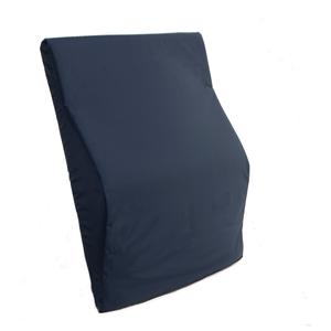 Ergonomic navy blue lumbar support cushion for back pain relief and comfort