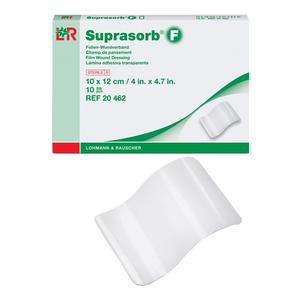 Suprasorb F transparent film wound dressing 10x12 cm sterile medical supply box
