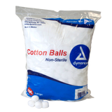 Bag of Dynarex non-sterile large cotton balls, essential medical supplies