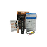 TENS unit kit with digital device, pre-wired electrodes, guide, batteries, and cables