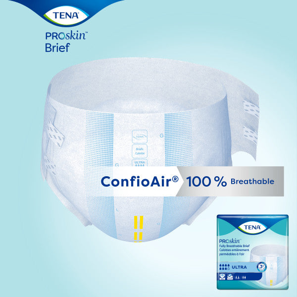 TENA ProSkin Ultra Incontinence Brief, Heavy Absorbency, Unisex, X-Large, 60" - 64"