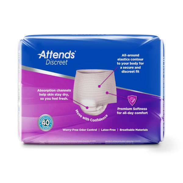Attends Discreet Women's Underwear, Large