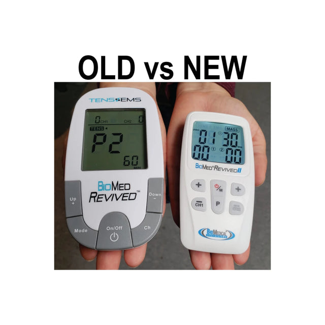 Comparison of old and new BioMed Revived TENS EMS devices for pain relief