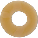 Beige medical barrier ring for ostomy care, circular with central opening