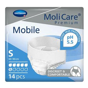 MoliCare Premium Mobile incontinence pants, size small, discreet, 14 pcs pack