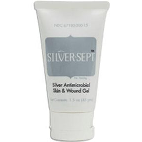 Tube of Silver-Sept silver antimicrobial skin and wound gel for wound care and skin protection