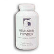 White bottle labeled Healskin Powder, medical skin care product for wound healing