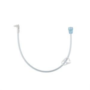 Medical extension tube with blue connector for home health care supplies