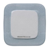Square silicone wound dressing with perforated surface for medical use