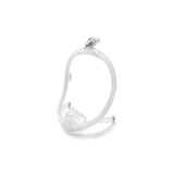 CPAP nasal mask frame for sleep apnea therapy, clear and lightweight design