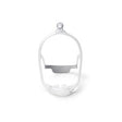 Full face CPAP mask with headgear for sleep apnea therapy, white elastic design