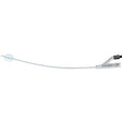 Sterile Foley catheter with inflatable retention balloon for medical use on white background