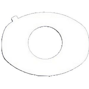 White oval medical cushion with central opening for pressure relief
