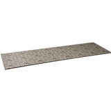Rectangular metal wheelchair ramp with textured anti-slip surface for home accessibility