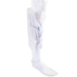 White medical leg compression sleeve for calf support and improved circulation