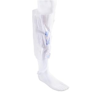 White medical leg compression sleeve for calf support and improved circulation