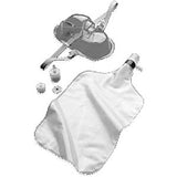 Ostomy irrigation kit with irrigation bag, belt, and adapters for home medical care