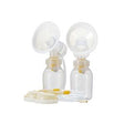 Double electric breast pump with bottles and tubing for home medical use