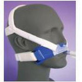 Mannequin with nasal CPAP mask and adjustable headgear for respiratory therapy