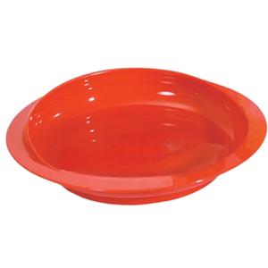 Red plastic medical basin for home healthcare or personal care needs