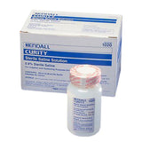 Sterile saline solution bottle and box for medical irrigation, 100ml size