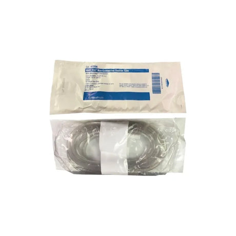 Sterile medical suction tube in clear packaging for home healthcare supply