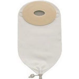 Ostomy pouch with adhesive barrier and drainable closure for medical use