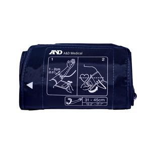 A&D Medical blood pressure monitor cuff with illustrated instructions, adult size