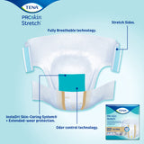 TENA ProSkin Stretch Ultra Incontinence Brief, Heavy Absorbency, Unisex, Large/X-Large, 41" - 64"
