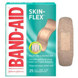 Band-Aid Skin-Flex flexible adhesive bandages box with one beige bandage displayed