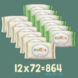 Cuties Sensitize Unscented Baby Wipes Soft Pack with Press-Open Lid