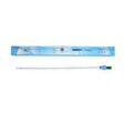 Sterile medical catheter with green connector and individual packaging for home use